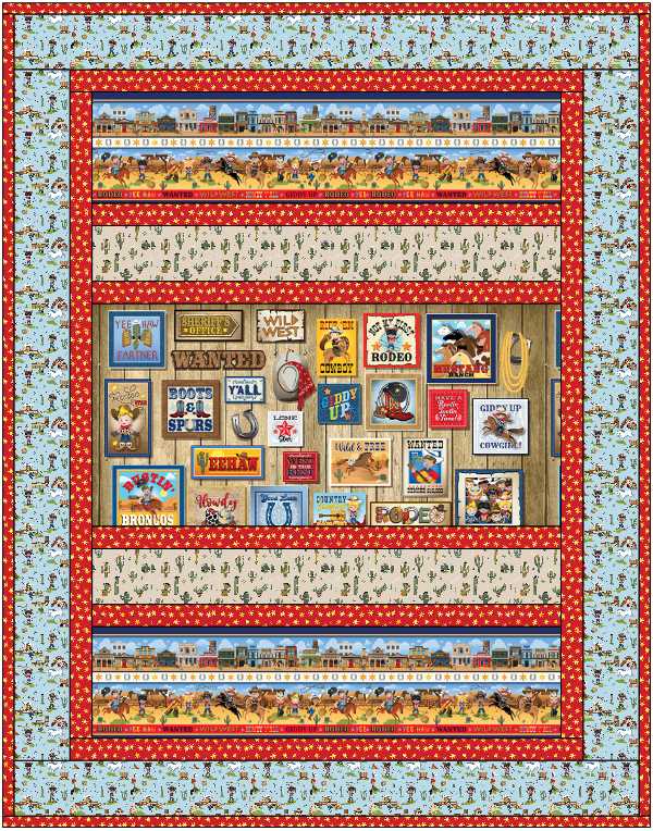 Benartex Lil Buckaroos Quilt Kit