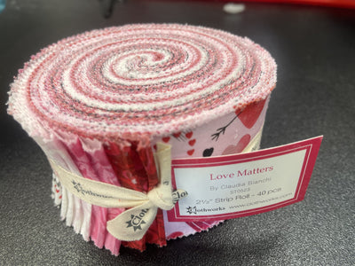 Clothworks 2.5 inch Strip Roll- Love Matters