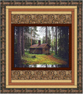 Hoffman Fabrics Mountain Cabin Panel Quilt Kit