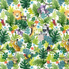 Clothworks Susy Bee Jungle Friends Packed Animals