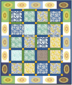 Moda Sunflowers in my Heart Nine Patch Quilt Kit