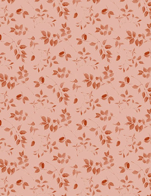 Wilmington Fabric 17814 880 Leaf Toss Peach
