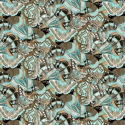 Clothworks En Bleu Y4031 Packed Butterflies