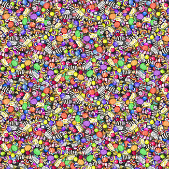 Clothworks Halloween Parade Y4113-55 Packed Candy