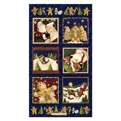 Clothworks Y4117-93 Gingerbread Christmas Panel