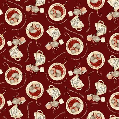Clothworks Y4119-83 Gingerbread Christmas Mice
