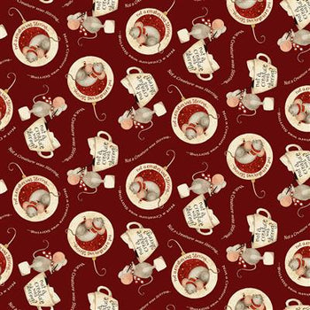 Clothworks Y4119-83 Gingerbread Christmas Mice