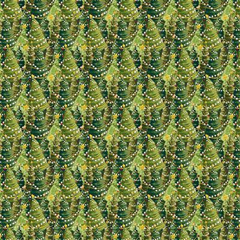 Clothworks Y4121-21 Gingerbread Christmas Trees