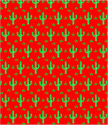 Desert Cactus Red Minky by Michael Miller