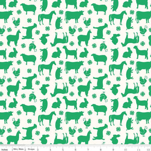 Riley Blake 4-H Animal Fabric By Riley Blake C9120 Cream