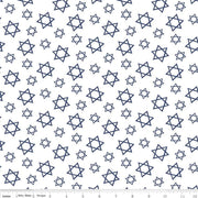 Festival Of Lights Star of David White By Riley Blake