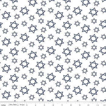 Festival Of Lights Star of David White By Riley Blake