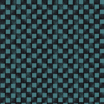 Down On The Farm CHECK TEAL 27860-Q By QT Fabrics