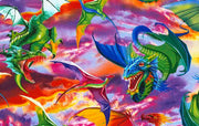 Dragons Michael-C6317  BRIGHT By Timeless Treasure Fabric