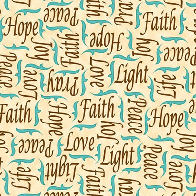 Instrument of Peace by QT Fabrics Inspirational Words 28642A