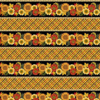 Studio E Autumn Flourish Border Stripe by  Art Loft