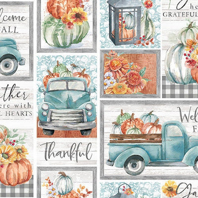 3 Wishes Happy Harvest Grateful Patch 19566-Multi
