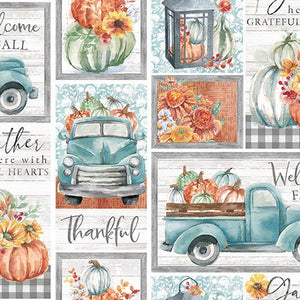 3 Wishes Happy Harvest Grateful Patch 19566-Multi