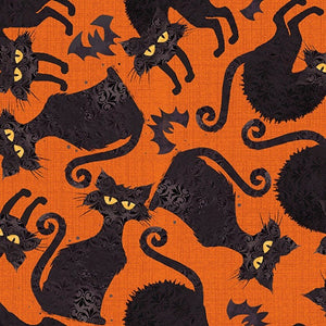 3 Wishes 19564- Boo Y'all-Orange Cats and Bats