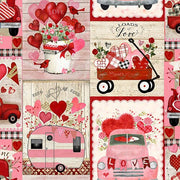 3 Wishes Fabrics 19556 Mulit- Be Mine Patch