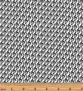 Benartex Fabrics 07805 Tonal G-Clef White/Black