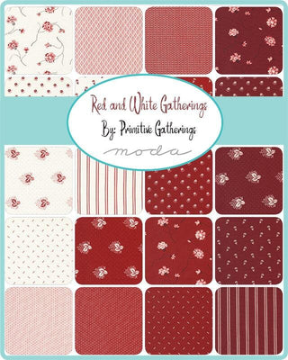 Moda Fabrics Red and White Gatherings Jelly Roll