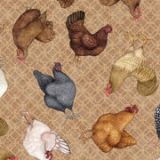 QT Fabrics Greener Pastures 28084 A Chicken