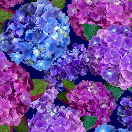 QT Fabrics 29559 X - Packed Hydrangeas