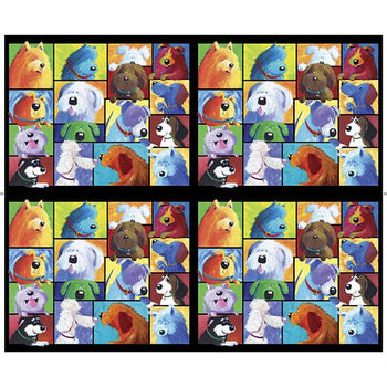 QT Fabrics 29530 X- Dog Talk Panel Patches