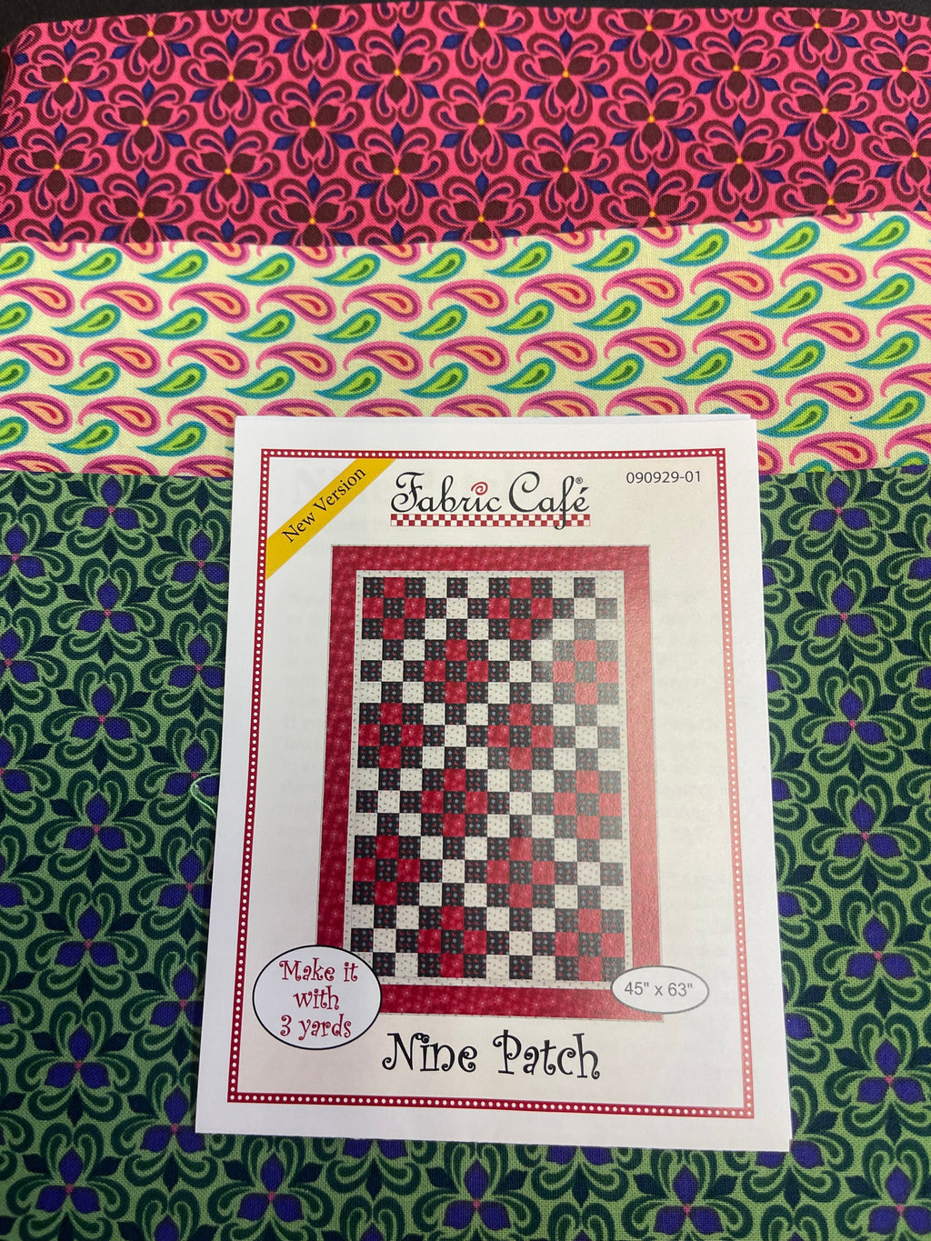 Fun and Easy Three Yard Quilt Kit Nine Patch