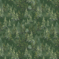 Clothworks Y3814-114 Joyful Winter Dark Forest